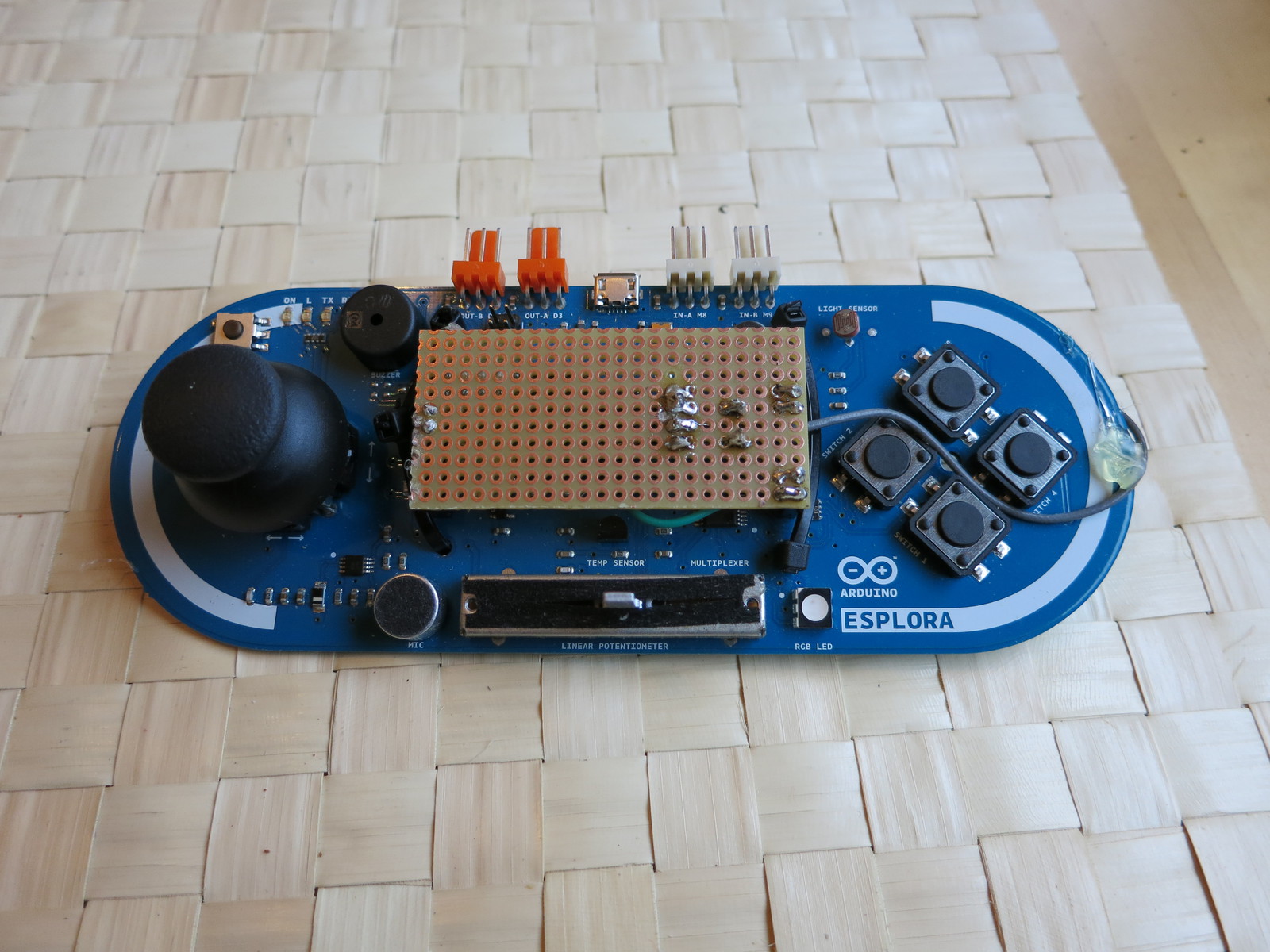 Arduino Esplora Shield for X10EMTX assembled